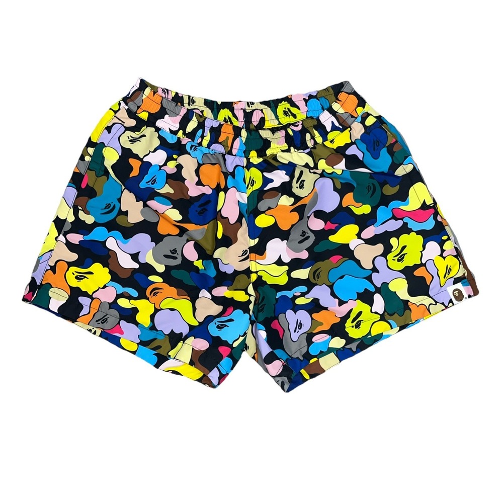 BAPE Multi-Camo Nylon Easy Shorts Men's‎ XS Rare Authentic Bathing Ape Unisex